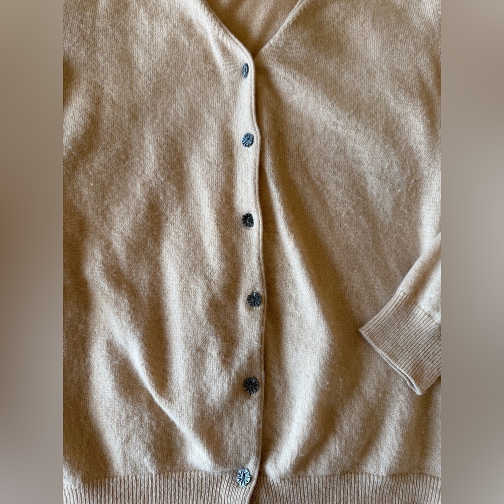 Classic Beige Women's Cardigan - Picture 6 of 7